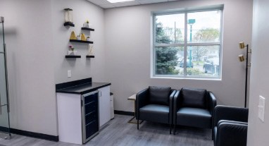 Reception area in Edison dental office