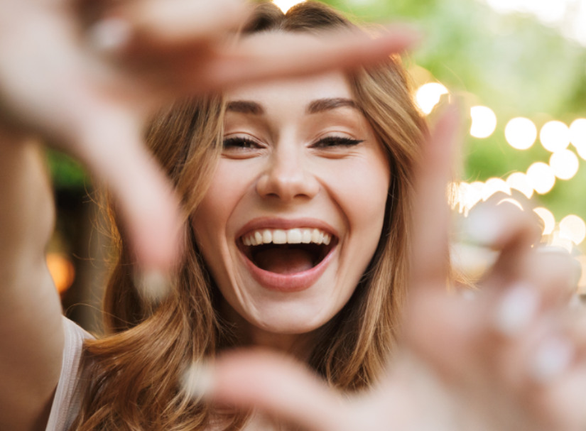 Woman smiling