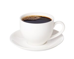 Cup of coffee. 
